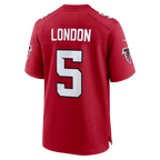 Kooe A.Falcons #5 Drake London Red Game Stitched Jerseys