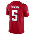 Kooe A.Falcons #5 Drake London Red Team Vapor F.U.S.E. Limited Stitched Jerseys