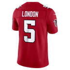 Kooe A.Falcons #5 Drake London Red Team Vapor F.U.S.E. Limited Stitched Jerseys