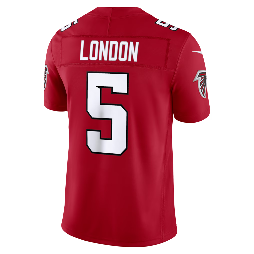 Kooe A.Falcons #5 Drake London Red Team Vapor F.U.S.E. Limited Stitched Jerseys