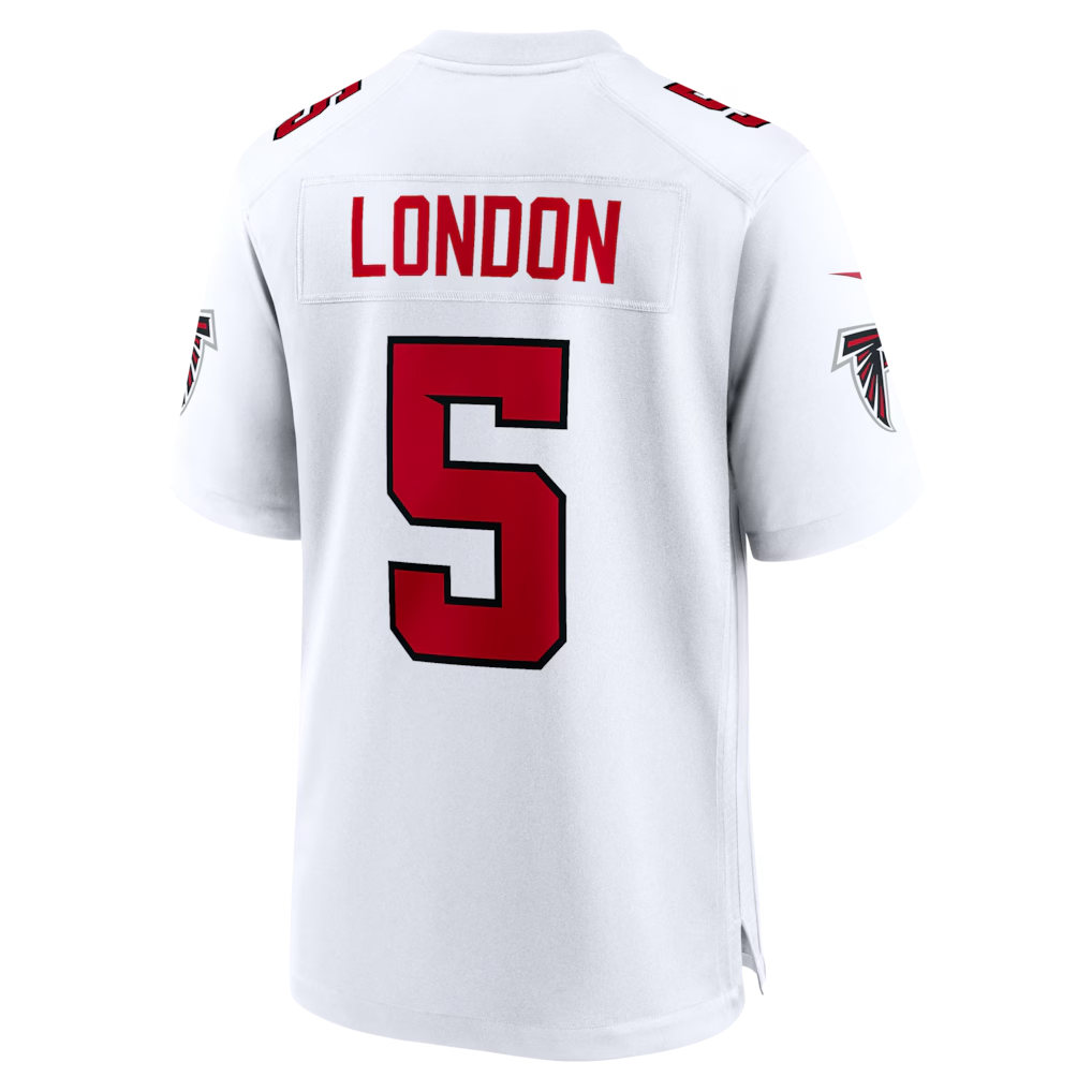 Kooe A.Falcons #5 Drake London White Game Stitched Jerseys