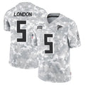 Kooe A.Falcons #5 Drake London Player Arctic Camo Salute to Service Limited Jerseys