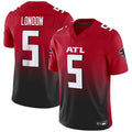Kooe A.Falcons #5 Drake London Player Red Vapor F.U.S.E. Limited Stitched Jerseys