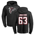Kooe A.Falcons #63 Chris Lindstrom Player Black Salute to Service Hoodies Stitched Jerseys