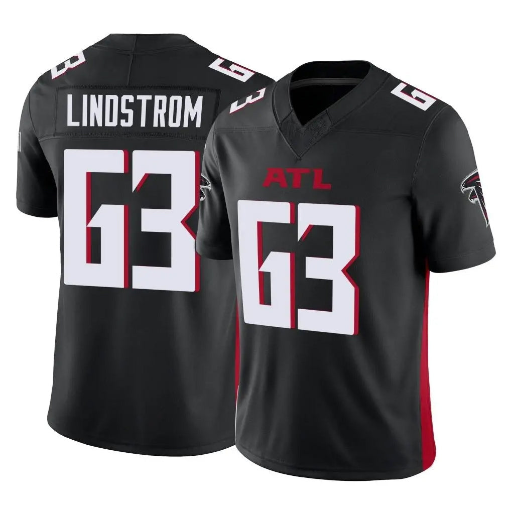 Kooe A.Falcons #63 Chris Lindstrom Player Black Vapor F.U.S.E. Limited Stitched Jerseys