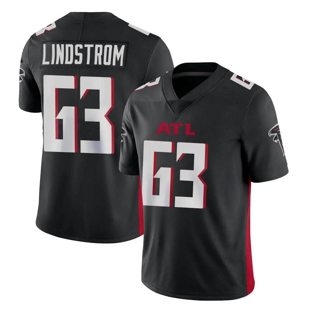 Kooe A.Falcons #63 Chris Lindstrom Player Black Vapor Untouchable Limited Home Game Stitched Jerseys