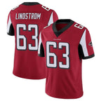 Kooe A.Falcons #63 Chris Lindstrom Player Red Color Vapor Untouchable Limited Home Game Stitched Jerseys