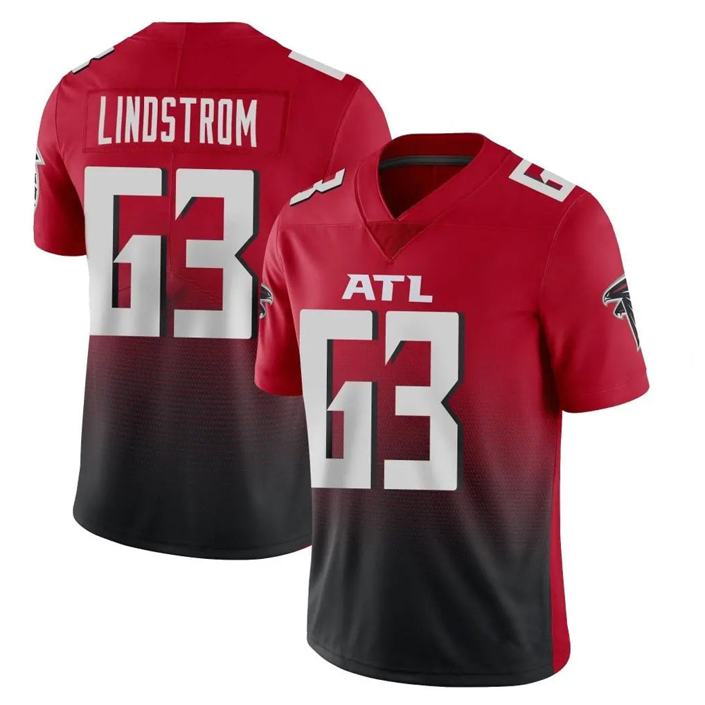Kooe A.Falcons #63 Chris Lindstrom Player Red Vapor Untouchable Limited Home Game Stitched Jerseys