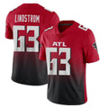 Kooe A.Falcons #63 Chris Lindstrom Player Red Vapor Untouchable Limited Home Game Stitched Jerseys