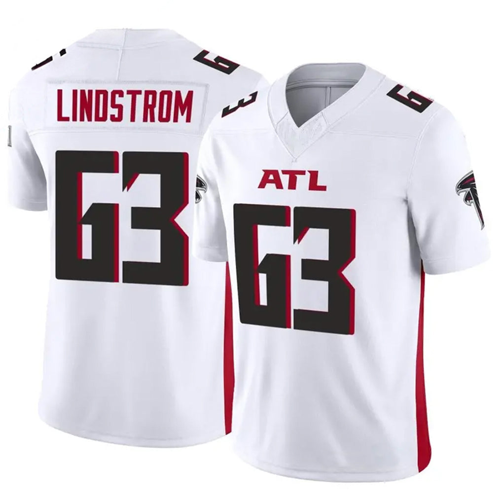 Kooe A.Falcons #63 Chris Lindstrom Player White Vapor F.U.S.E. Limited Elite Stitched Jerseys