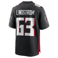 Kooe A.Falcons #63 Chris Lindstrom Player Black Home Game Stitched Jerseys