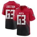 Kooe A.Falcons #63 Chris Lindstrom Player Red Home Game Stitched Jerseys