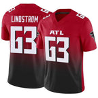 Kooe A.Falcons #63 Chris Lindstrom Player Red Vapor F.U.S.E. Limited Stitched Jerseys