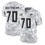 Kooe A.Falcons #70 Jake Matthews Player Arctic Camo Salute to Service Limited Stitched Jerseys