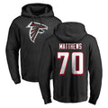 Kooe A.Falcons #70 Jake Matthews Player Black Salute to Service Hoodies Stitched Jerseys