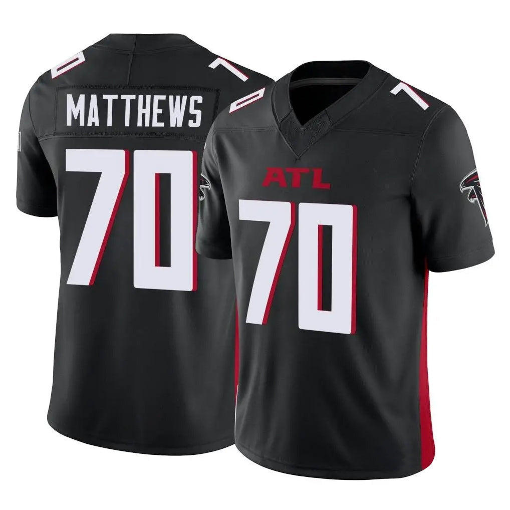 Kooe A.Falcons #70 Jake Matthews Player Black Vapor F.U.S.E. Limited Stitched Jerseys
