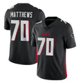 Kooe A.Falcons #70 Jake Matthews Player Black Vapor Untouchable Limited Home Game Stitched Jerseys