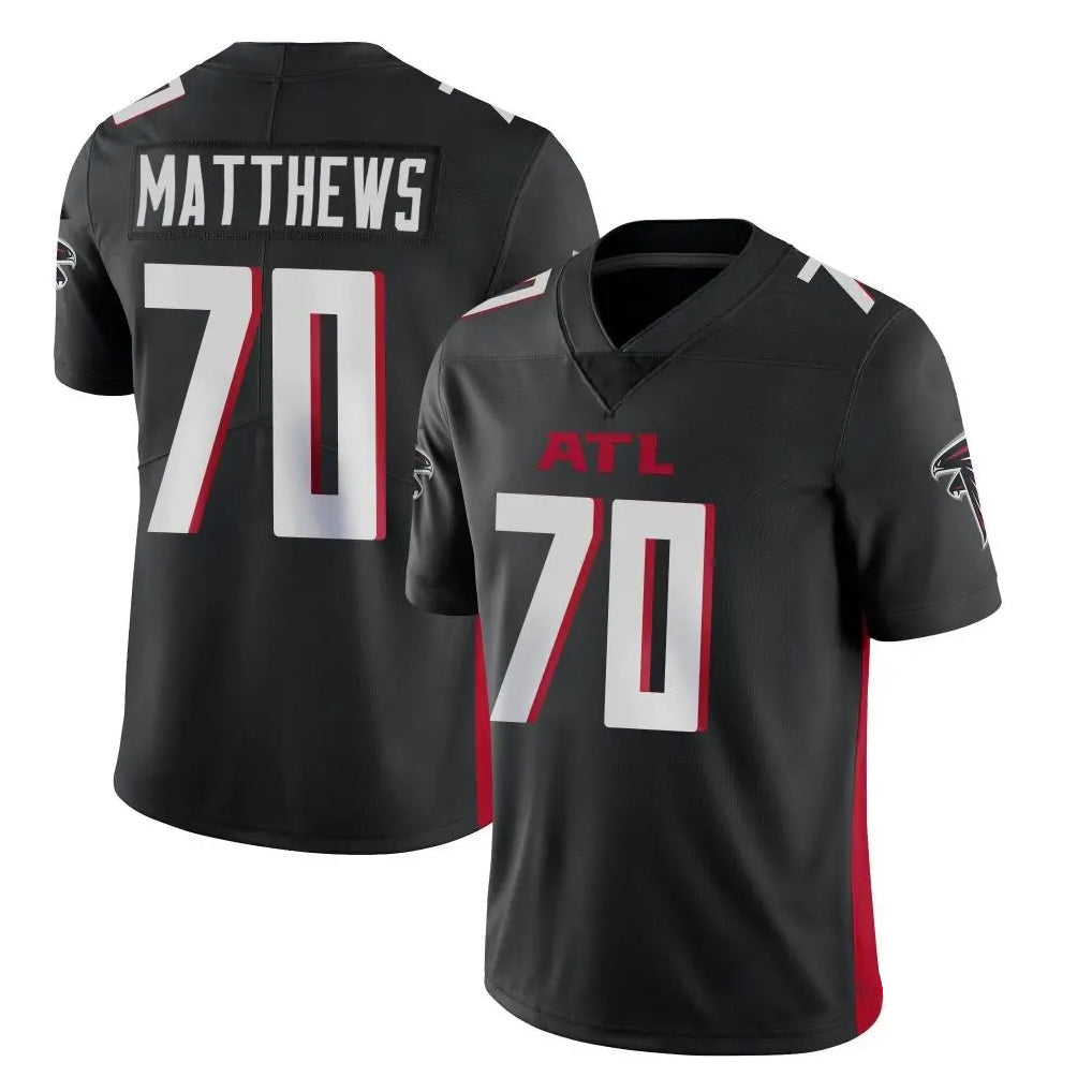 Kooe A.Falcons #70 Jake Matthews Player Black Vapor Untouchable Limited Home Game Stitched Jerseys