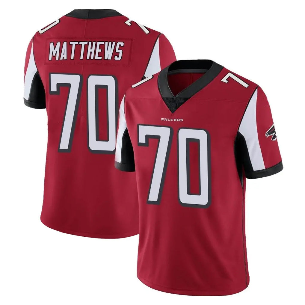 Kooe A.Falcons #70 Jake Matthews Player Red Color Vapor Untouchable Limited Home Game Stitched Jerseys