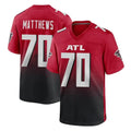 Kooe A.Falcons #70 Jake Matthews Player Red Home Game Stitched Jerseys
