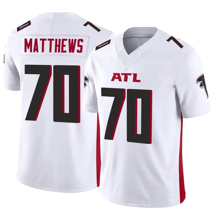 Kooe A.Falcons #70 Jake Matthews Player White Vapor F.U.S.E. Limited Stitched Jerseys