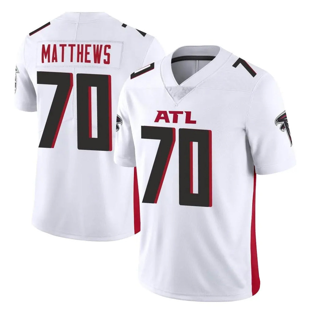 Kooe A.Falcons #70 Jake Matthews Player White Vapor Untouchable Limited Home Game Stitched Jerseys