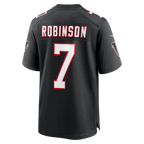 Kooe A.Falcons #7 Bijan Robinson Black Throwback Game Stitched Jerseys