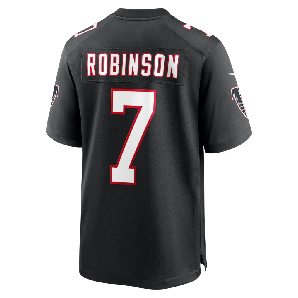 Kooe A.Falcons #7 Bijan Robinson Black Throwback Game Stitched Jerseys