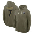 Kooe A.Falcons #7 Bijan Robinson Player Olive 2025 Salute to Service Hoodies Stitched Jerseys