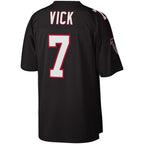 Kooe A.Falcons #7 Michael Vick Mitchell & Ness Black Legacy Replica Stitched Jerseys