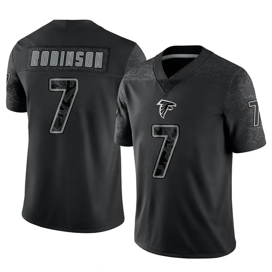 Kooe A.Falcons #7 Bijan Robinson Player Black RFLCTV Limited Stitched Jerseys