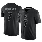 Kooe A.Falcons #7 Bijan Robinson Player Black RFLCTV Limited Stitched Jerseys