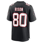Kooe A.Falcons #80 Andre Rison Player Black Throwback Limited Home Game Stitched Jerseys