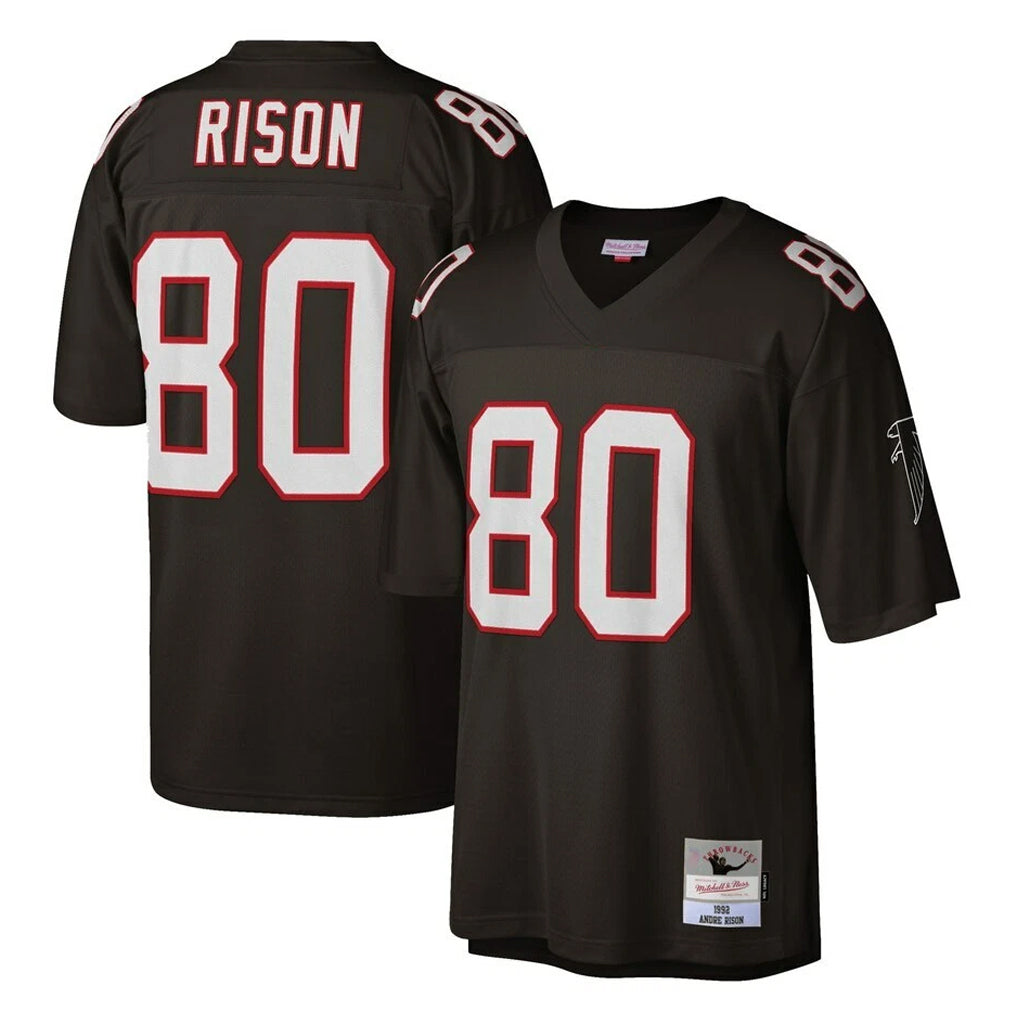 Kooe A.Falcons #80 Andre Rison Player Mitchell & Ness Black 1992 Legacy Stitched Jerseys