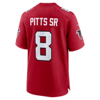 Kooe A.Falcons #8 Kyle Pitts Sr. Red Game Stadium Jerseys