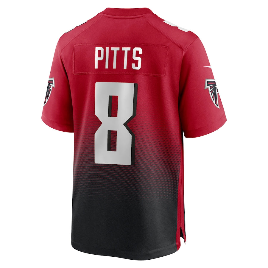 Kooe A.Falcons #8 Kyle Pitts Sr. Player Red Home Game Stitched Jerseys