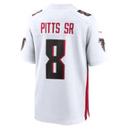 Kooe A.Falcons #8 Kyle Pitts Sr. Player White Home Game Stitched Jerseys