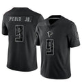 Kooe A.Falcons #9 Michael Penix Jr. Player Black RFLCTV Limited Stitched Jerseys