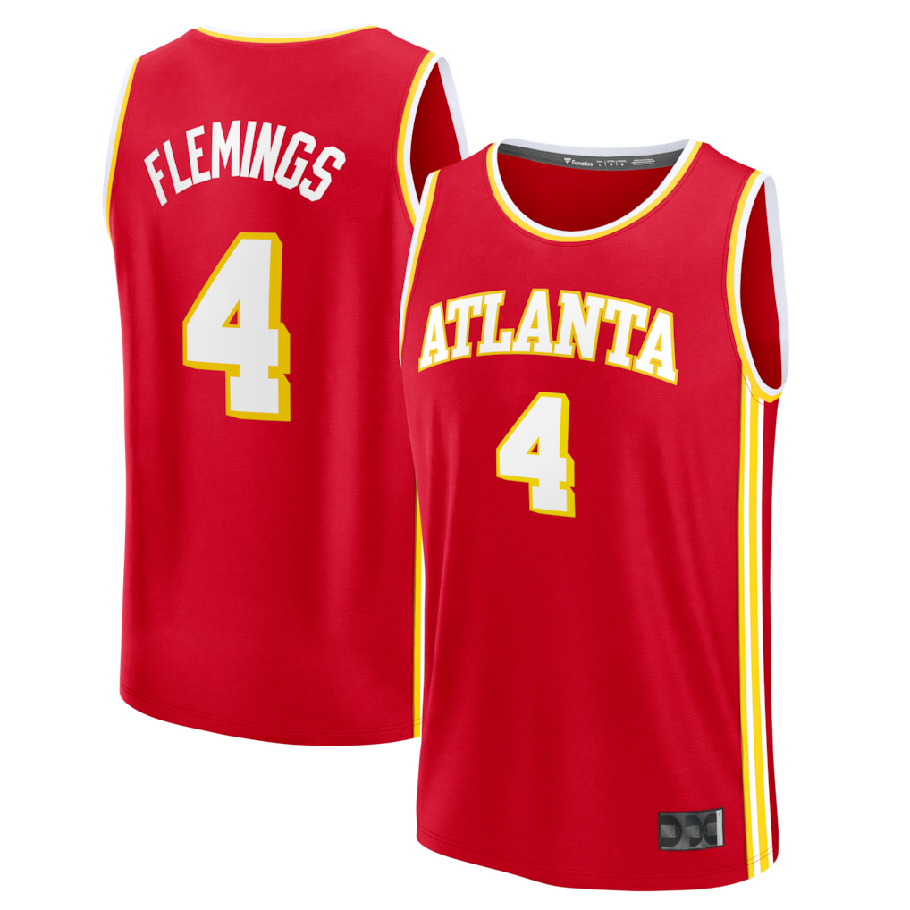 Kooe A.Hawks #4 Kingston Flemings Red 2026 Draft First Round Pick Fast Break Jerseys - Icon Edition