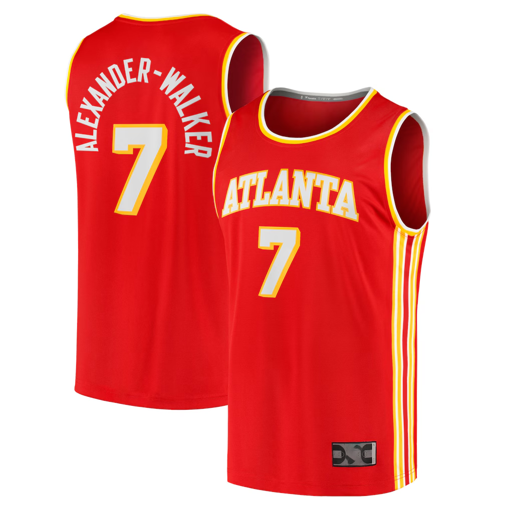 Kooe A.Hawks #7 Nickeil Alexander-Walker Red Fast Break Replica Jerseys - Icon Edition