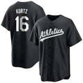 Kooe Athletics #16 Nick Kurtz Player Black Game Stitched Jerseys