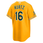 Kooe Athletics #16 Nick Kurtz Player Gold Alternate Stadium Stitched Jerseys