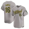 Kooe Athletics #16 Nick Kurtz Player Grey Home Limited Stitched Jerseys