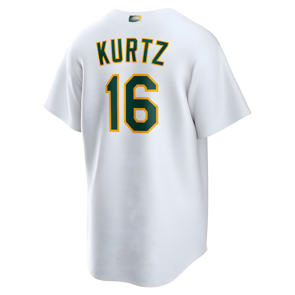 Kooe Athletics #16 Nick Kurtz Player White Home Game Stitched Jerseys