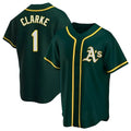 Kooe Athletics #1 Denzel Clarke player Green Replica Alternate Stitched Jersey