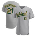 Kooe Athletics #21 Tyler Soderstrom Player Gray Authentic Road Stitched Jersey