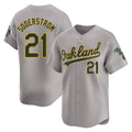 Kooe Athletics #21 Tyler Soderstrom Player Gray Limited Away Stitched Jersey