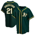 Kooe Athletics #21 Tyler Soderstrom Player Green Replica Alternate Stitched Jersey