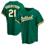 Kooe Athletics #21 Tyler Soderstrom Player Green Replica Kelly Alternate Stitched Jersey