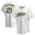 Kooe Athletics #21 Tyler Soderstrom Player White Replica Home Stitched Jersey